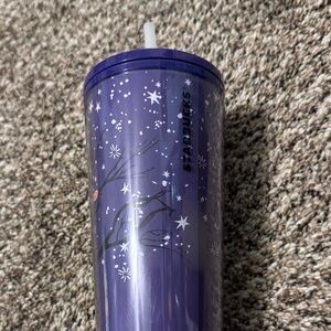 Starbucks Dark Purple Tumbler with Starry Design